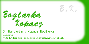 boglarka kopacz business card